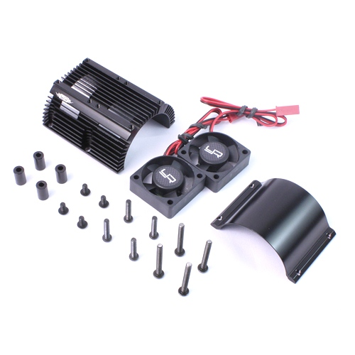 Yeah Racing Dissipatore di calore con doppia ventola per motori elettrici 1/8