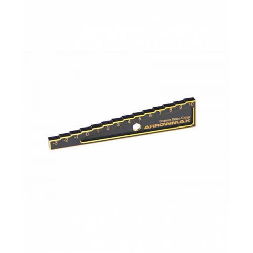 ArrowMax Chassis Droop Gauge -3 to 10mm for 1/10 Car (10mm) Black Golden