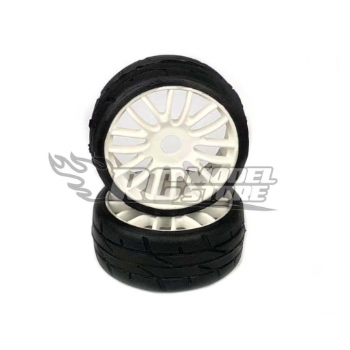 PMT Rally 2018 1/8 Tires Mounted on new Rims ("Q1" Extra Soft)