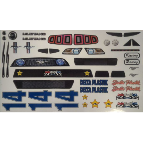 Delta Plastik Decals for Ford Mustang Body (1/8)
