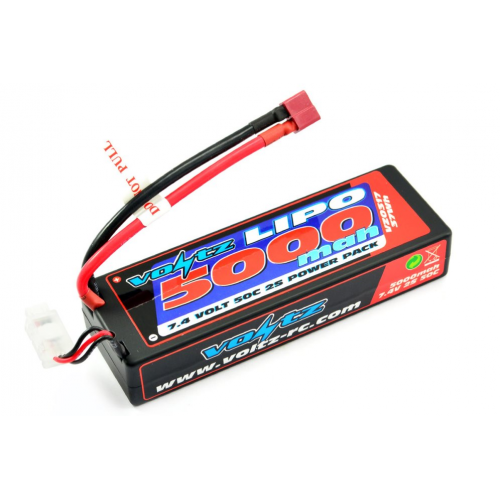 Voltz Pacco Batteria LiPo Hard Case 5000mAh 50C 7,4V