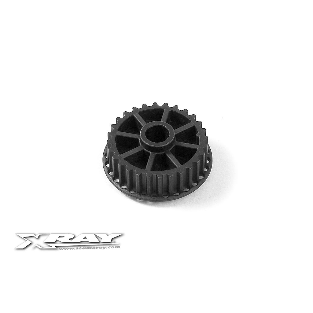 345888 Xray RX8 Composite Side Belt Pulley 28T Front
