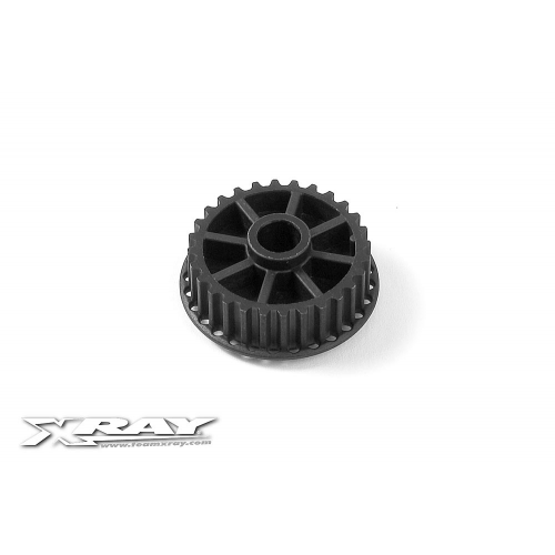 345888 Xray RX8 Composite Side Belt Pulley 28T - Front