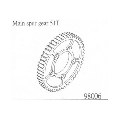 Sinyih AX5 TE-98006 Spur Gear 51T