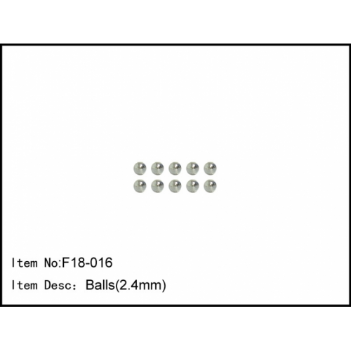 F18-016 Caster Racing F18 Sfere differenziale 2.4mm