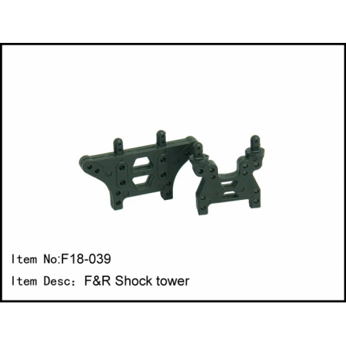 F18-039 Caster Racing F18 Front & Rear Shock tower