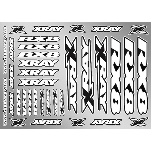 397360 Xray RX8 Sticker for Body - White