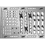 397360 Xray RX8 Sticker for Body - White