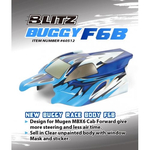 Blitz Carrozzeria Buggy F6B Off/Road con adesivi per Mugen MBX6