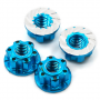Yeah Racing Super LW Self-Lock Alloy nuts 4mm (Blue)