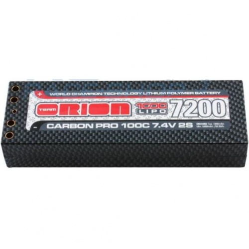 Team Orion Carbon PRO Pacco Batteria LiPo Hard Case 7200mAh (100C) 7,4V