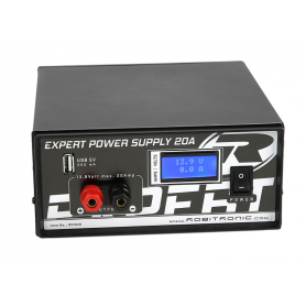 Robitronic Expert Power Supply 20A with LCD & USB