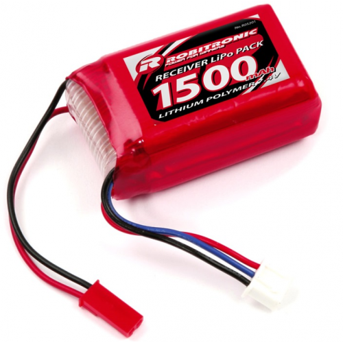 Robitronic Pacco Batteria LiPo RX 7,4V 1500mAh RX (Piramide)