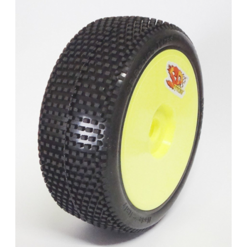 SP Racing Ricky SS Extra Soft 1/8 Off/Road Tires Mounted on Rims