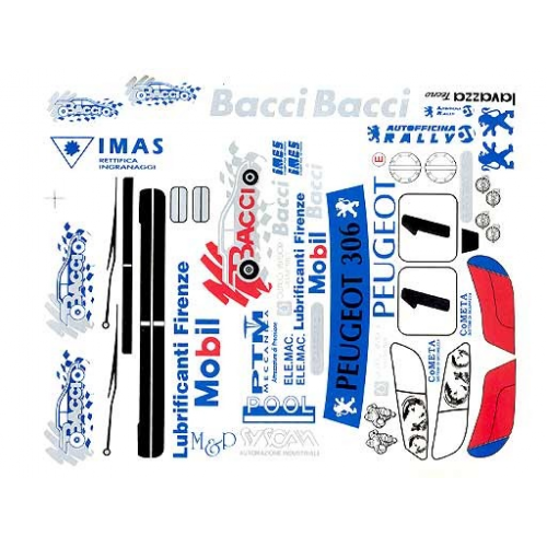 Delta Plastik Decals for Peugeot 306 Maxi Body (1/8) (Only Light