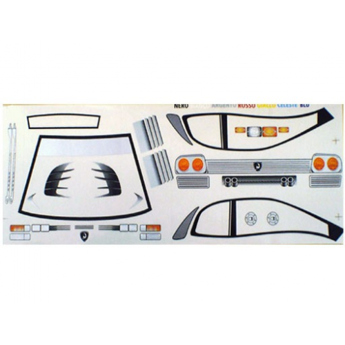 Delta Plastik Decals for Lamborghini Diablo Body (1/10)