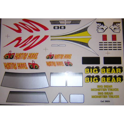 Mantua Model Adesivi per carrozzeria Big Bear Monster Truck (1/8