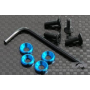 Kit viti per fissagggio motore 3mm.(blu)