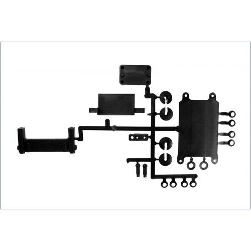 FM509B  Kyosho Supporti batteria e ricevente