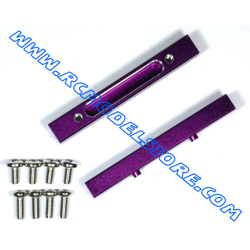GPM F/R Alloy Chassis Mount Set (Purple) fits HPI Savage & X