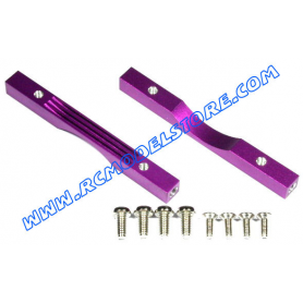 GPM F/R Alloy Chassis Mount (Purple) fits HPI Savage & X