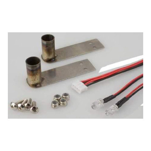 Ansmann Racing Kit finte marmitte in metallo con Led