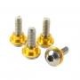 Yeah Racing Kit viti per fissaggio servocomandi (oro) (4pz)