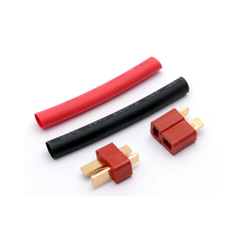 TopCad Coppia spinotti Deans (T) con termoretraibile