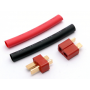 TopCad T Connector (Deans) Set with Heat Shrink Tube