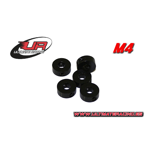 Ultimate Racing Collarini Light 4mm Neri (5pz)