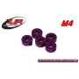 Ultimate Racing 4mm Aluminium Stoppers Purple (5pcs)