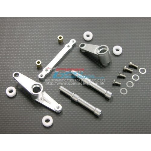 GPM Alloy Steering Assembly for Thunder Tiger MTA4 (Blue)