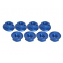 3 Racing 4mm Aluminum Locknut Serrated (8pcs) - Blue
