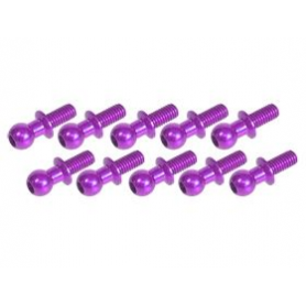 3 Racing 4.8MM Ball Stud L=10 (10pcs) - Purple