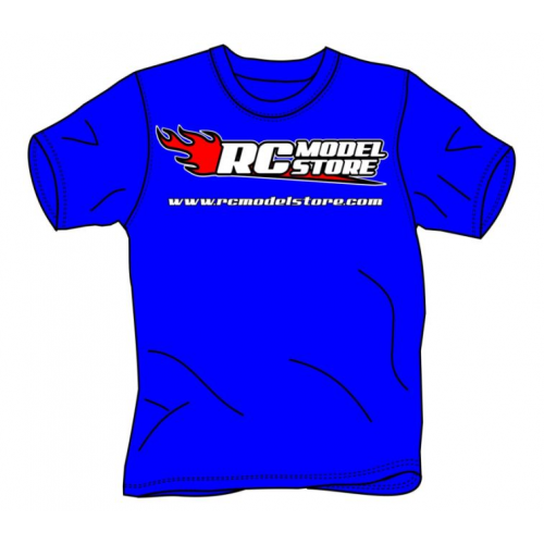 RcModelStore T-Shirt Blu Royal con loghi fronte e retro (S)