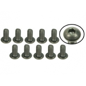 3 Racing M3x6 Titanium Button Head Hex Socket - Machine (10Pcs)