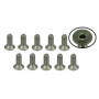 3 Racing M3x6 Titanium Flat Head Hex Socket - Machine (10Pcs)