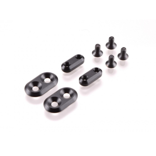 Revolution Design Piastre fissaggio alettone 1/10 Touring (Nero)