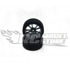 SP Racing GOLD Rear Touring Car 1/10 Mounted on Carbon Rims (35 Shore)