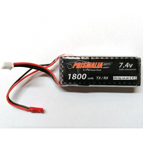 Prismalia LiPo RX 7,4V 1000mAh 25C RX Straight Receiver Pack