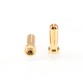 Ruddog 5mm Gold Plug Male (2pcs)