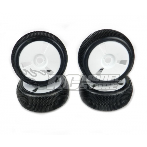 VP Pro Turbo Trax 1/8 Buggy Tyres Mounted on Rims White