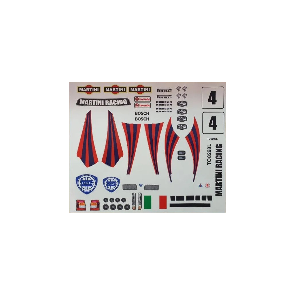 High Quality 1/10 Martini Racing Decals Sticker Sheet LANCIA DELTA #48291 