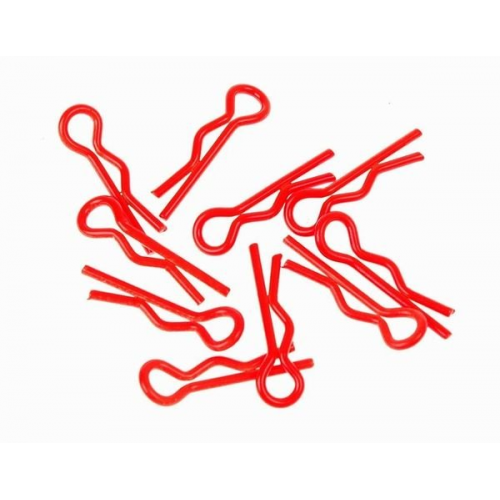 Xceed Clips verniciate Rosso Fluo per 1/10 (10pz)