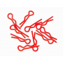 Xceed Clips verniciate Rosso Fluo per 1/10 (10pz)