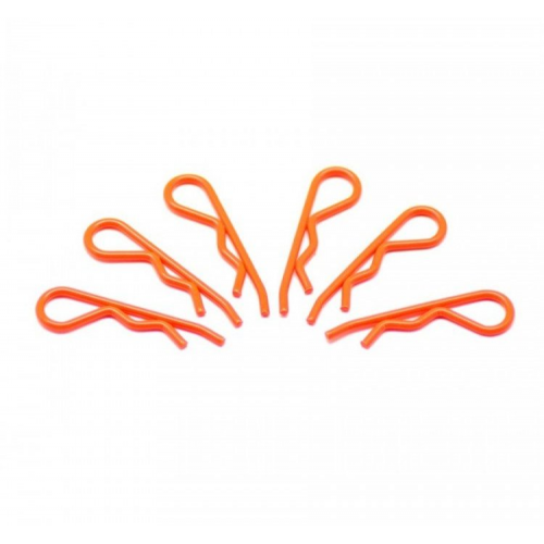 Xceed Clips verniciate Rosso Fluo per 1/8 (6pz)