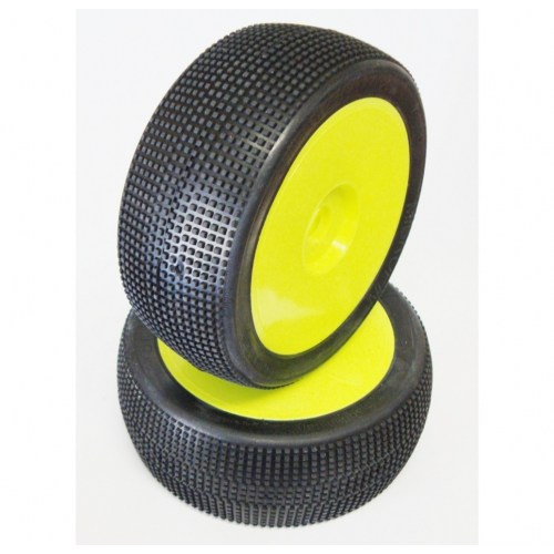 SP Racing MicroPin XSS Super Soft 1/8 Off/Road Tires Mounted on Rims