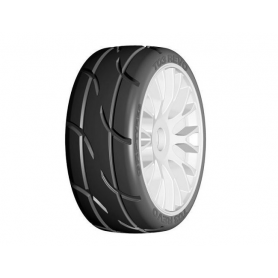 GRP GTJ03 XM2 Super Soft 1/8 GT Tires Mounted on HARD Spoked Rims