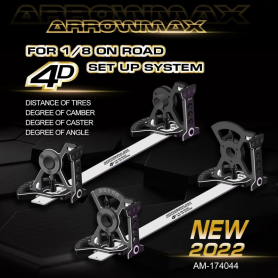 ArrowMax New Set Up System 4D per automodelli 1/8 On/Road con borsa