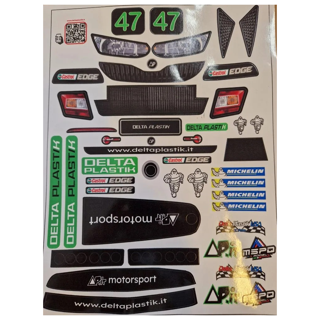Delta Plastik Decals for Skoda R5 Rally Body (1/10)